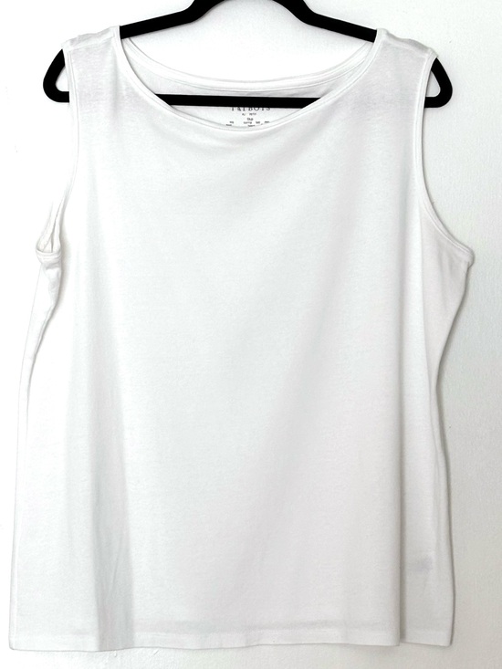 Talbots Tops - Talbots Pima Bateau-Neck Tank White Size 1XP